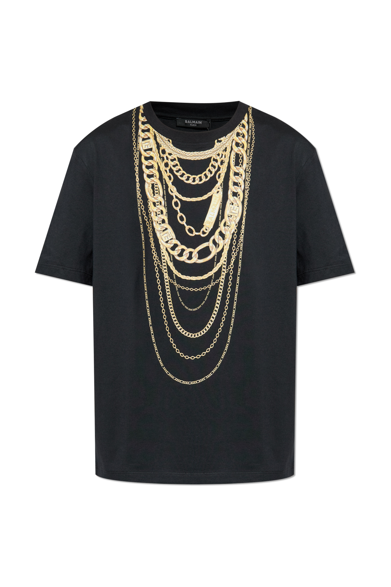 Black T-shirt with print Balmain - Vitkac AS